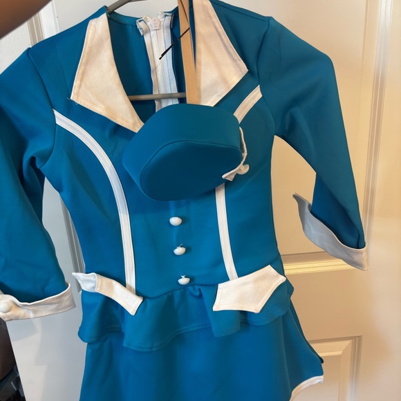 Costumes | Blue And White Costume Dress With Hat | Poshmark